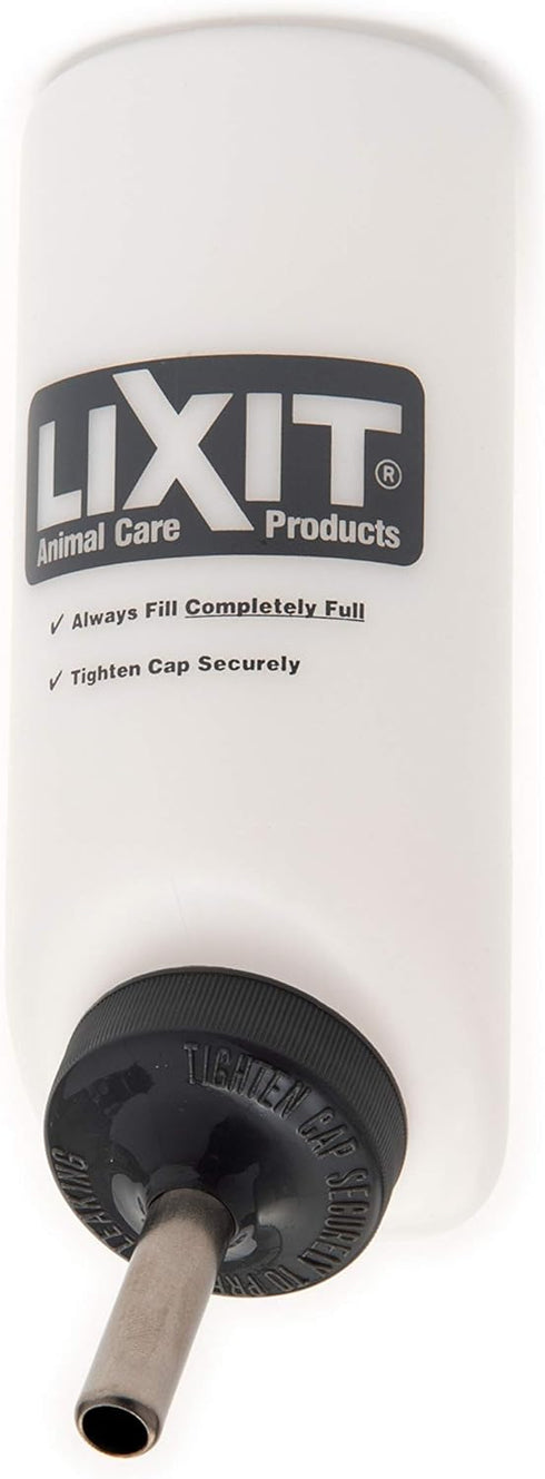 Lixit Wide Mouth Water Bottles for Dogs - 16oz Small Dog, White