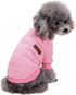Pet Dog Classic Knitwear Sweater, Warm Winter Puppy Pet Coat, Soft Sweater Clothing for Small Dogs (XS, Pink)