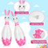 12 Set 10 2 Foilswirl Pcs Kids Easter Bunny Bowling with Bunny Bowling Pins and Balls Inflatable Easter Bunny Games