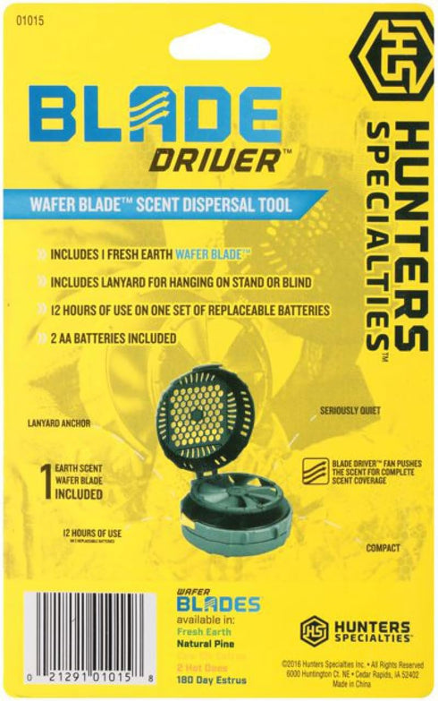 Hunters Specialties Blade Driver Scent Dispersal System with Fresh Earth Wafer Blade (2AAA Batteries Included)
