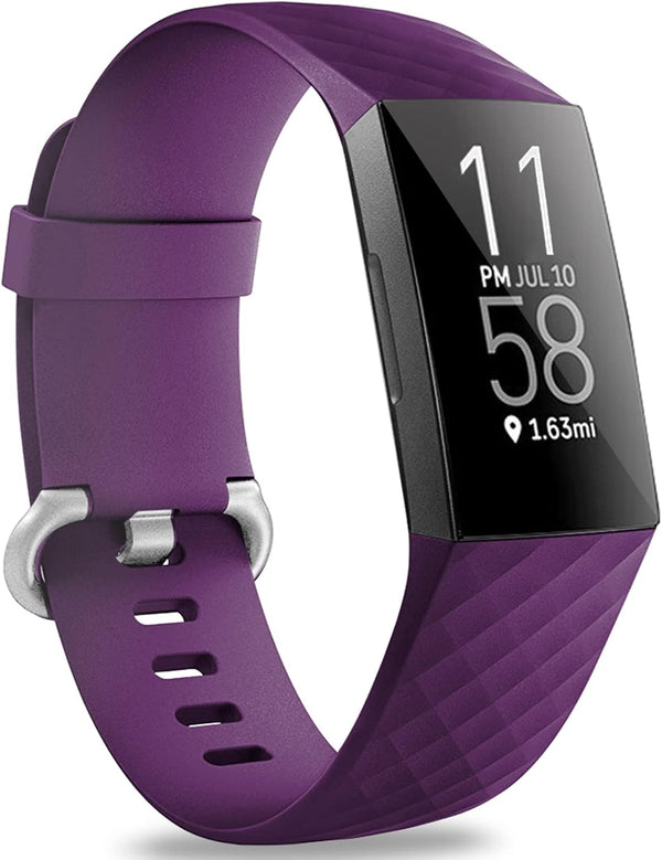 Hamile Bands for Fitbit Charge 4 / Charge 3 / Charge 3 SE - Waterproof Replacement Watch Strap for Women Men, Small