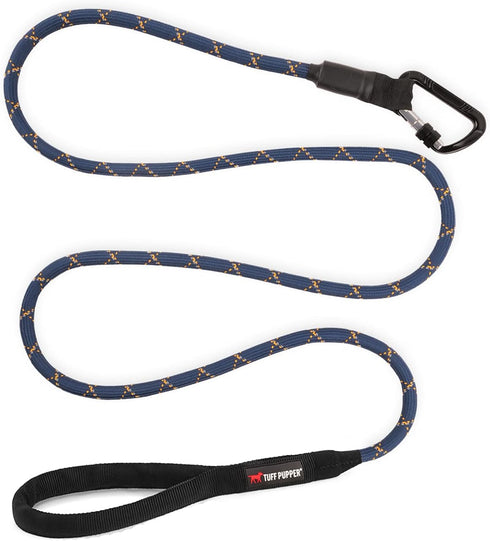 Sentry Heavy Duty Rope Dog Leash - 6 Foot Reflective Leash with Lockable Metal Carabiner for Medium & Large Dogs