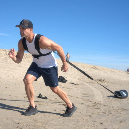 Resistance Training Sled Kit - Weight Sled Harness & Handles for Extreme Workouts, Burn 3X Calories