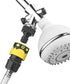 Deluxe Indoor/Outdoor Pet Washer - Dog Shower Attachment with Dual Connectors, Soft Rubber Massage Fingers, Dual Spray
