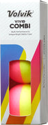 12 Pack Enhanced Visibility Volvik Vivid Combi Golf Balls