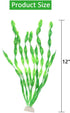 AQUANEAT Fish Tank Decorations, 12 Inch Tall Plastic Aquarium Plants, 10 Packs