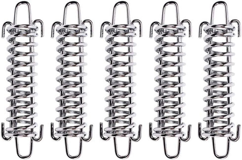 LIOOBO 5Pcs Camping Tent Spring Buckle Set, Premium Tensioner for Tarps and Tents