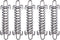 LIOOBO 5Pcs Camping Tent Spring Buckle Set, Premium Tensioner for Tarps and Tents