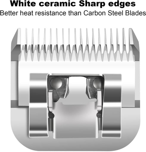 Detachable Pet Dog Grooming Clipper Ceramic Blades, Compatible with Size-15 Cut Length 3/64-Inch