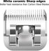 3 Pack Detachable Pet Dog Grooming Clipper Ceramic Blade Sets, Compatible with Andis Size 10 Cut Length 1/16"