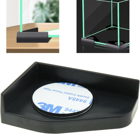 4PCS Black Plastic Fish Tank Corner Protector, Aquarium Glass Angle Cover for Home