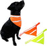 Encell Set of 2 Dog Reflective Scarf Safety Pet Bandana, Orange, Medium Size