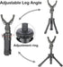 360 Portable Shooting Tripod with Rotating & Removable V Yoke - Adjustable Height Rifle Rest Stand for Hunting, Target