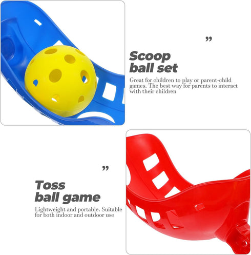 Scoop Ball Game, Plastic Toss and Catch Toys for Kids, Outdoor Indoor Activities for Fun