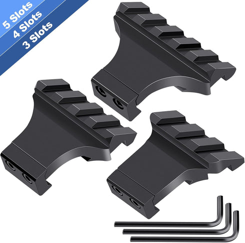 LONSEL 45 Offset 3 4 5 45 Offset Picatinny Rail Mount, Slots Degree Picatinny Rail Mounts Aluminum Low Profile Adapter