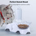 Elevated Cat Food Water Bowls with 15° Tilted Raised Stand, Double Dog Cat Bowls Anti Vomiting, Automatic Water