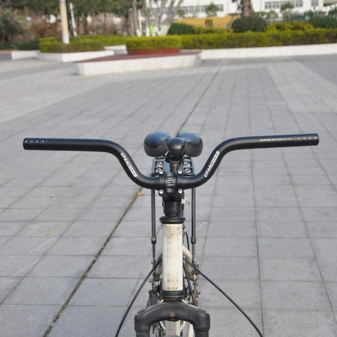 UPANBIKE 25.4mm Bike Handlebar Riser, 80mm Aluminum Alloy, 520mm Length for Fixed Gear Road Bicycle (Black)