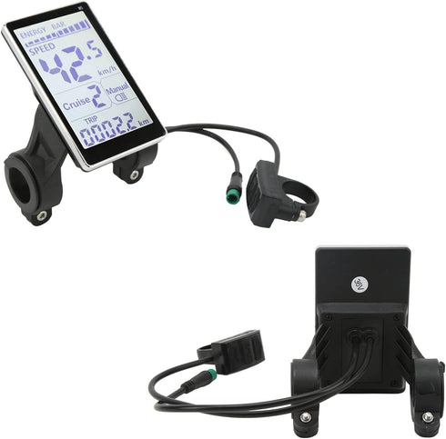 Pissente Ebike Speedometer LCD Control Panel, Electric Bike Meter Data Display Cycling Accessories