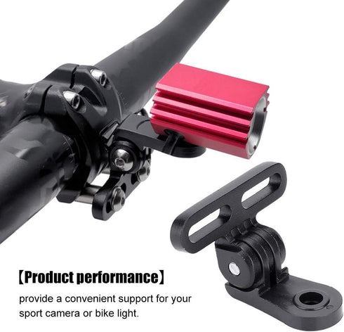 Keenso Bike Mount Bracket, Aluminium Alloy Flashlight Holder for Sport Camera or Bike Light Black Cycling Accessories