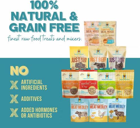 Chicken Meat Medley Freeze Dried Dog Treats - USA Sourced, Human-Grade, All Natural, Grain Free, 3 oz