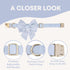 Adjustable Pet Bow Tie and Dog Collar for Small Medium Large Dogs - Cute Lady Bowtie Collar, Comfort Soft Cotton (Blue