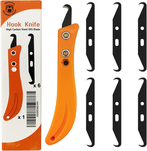Headley Tools Hook Blade Utility Knife, Golf Grip Removal Tool with Blades for Regripping Golf Clubs