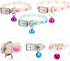 PATKAW 3Pcs Glowing Cat Dog Collar with Bell, Light Up Puppy Collar, Adjustable Fluorescent Pet Safety Collar