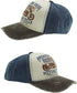 Vintage Washed Denim Baseball Cap, Motorcycle Print Trucker Hat, 100% Cotton Outdoor Sun Hat for Men Women