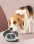 Slow Feeder Dog Bowl Insert, Doweiss Silicone Slow Feeder for Dogs and Cats with Strong Suction Cups (Medium, Gray)