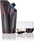Vapur Collapsible Portable Wine Kit, Maroon, 25 Ounce Wine Carrier with 2 Shatterproof Glasses