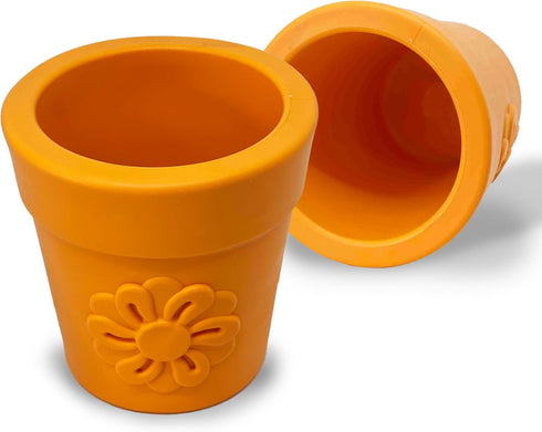 SodaPup Flower Pot – Durable Dog Treat Dispenser & Chew Toy Made in USA from Non-Toxic, Pet Safe, Food Safe Rubber Material for Mental Stimulation, Problem Chewing, Calming Nerves, & More