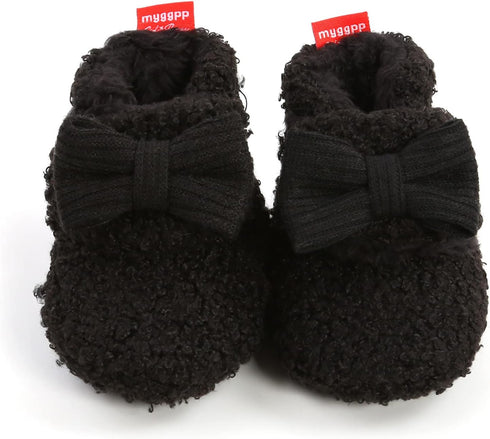 Generic 0-18 6-12 Baby Winter Boots Infant Slippers Fleece Winter Warm Prewalker Boots Soft Sole Crib Shoes Snow Boots