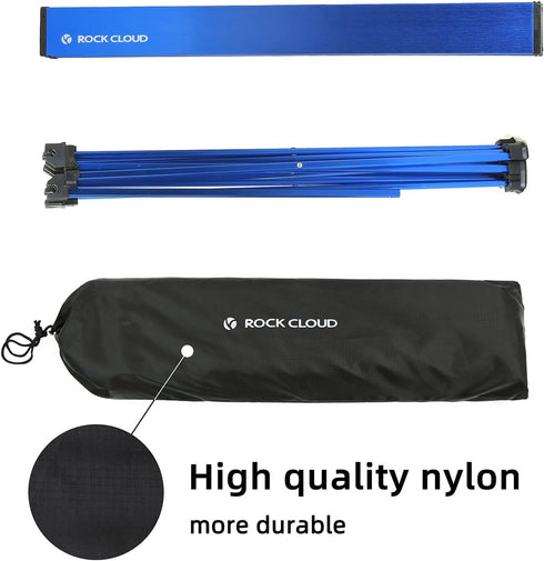 ROCK CLOUD Portable Camping Table, Ultralight Aluminum Folding Beach Table for Camping Hiking Backpacking Outdoor Picnic
