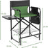 Pinikuyiro 26" 264LBS Tall Folding Chair Directors Chairs High Foldable Bar Stool with Side Table Cup Holder