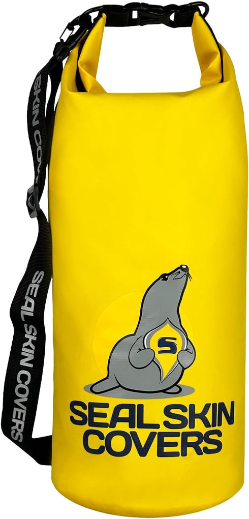 Seal Skin Dry Bag Waterproof 10L, Lightweight Roll Top Sack Backpack for Kayaking, Boating, Fishing, Hiking