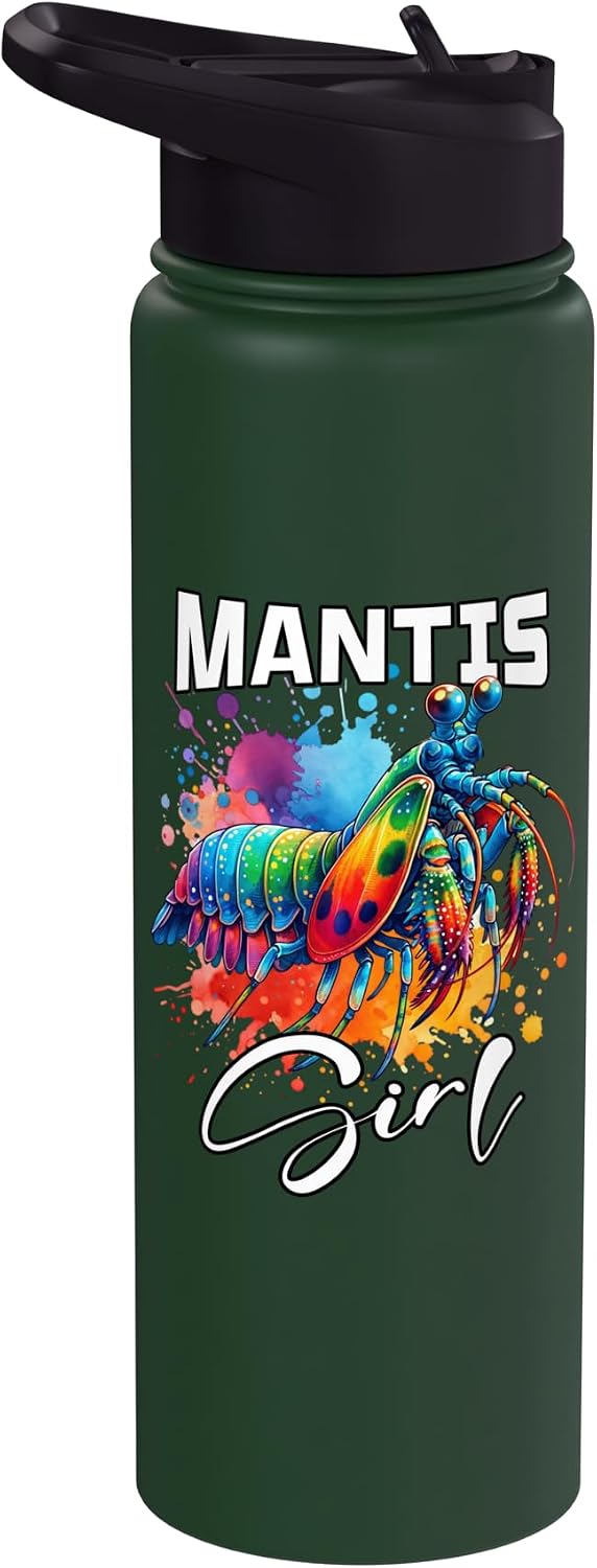 Mantis Shrimp Women Mantis Shrimp Girl Mantis Shrimp Stainless Steel Insulated Water Bottle