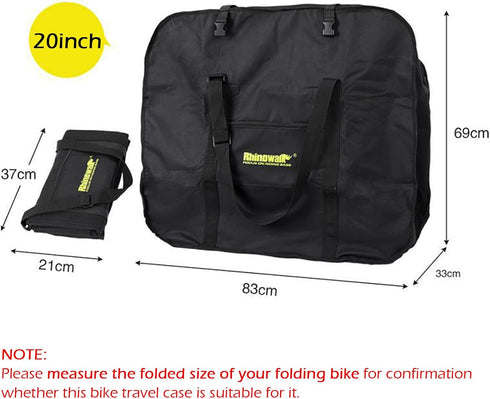 Rhinowalk 20/26inch Folding Bike Bag, Waterproof Bicycle Travel Case for Outdoors Bike Transport for Car Train Air