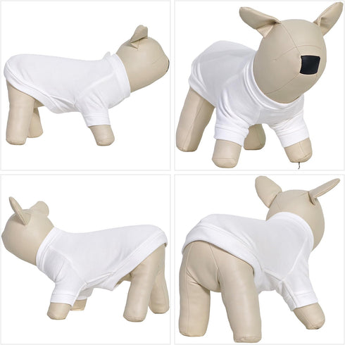 Lovelonglong Dog Pullover Sweatshirt, Autumn Winter T-Shirts for Small Medium Large Dogs, Off-White L