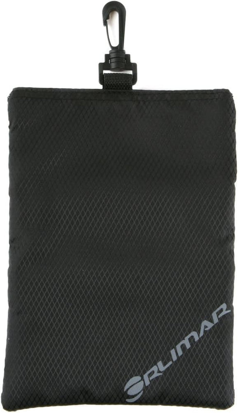 Orlimar Detachable Golf Accessory Pouch, 3 Zippered Pockets for Valuables, Clips to Golf Bag for Storage