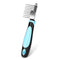 Flexzion Dogs Dematting Comb, Stainless Steel Blades Rakes for Matted Knotted Hair, Grooming Tool - Black & Blue