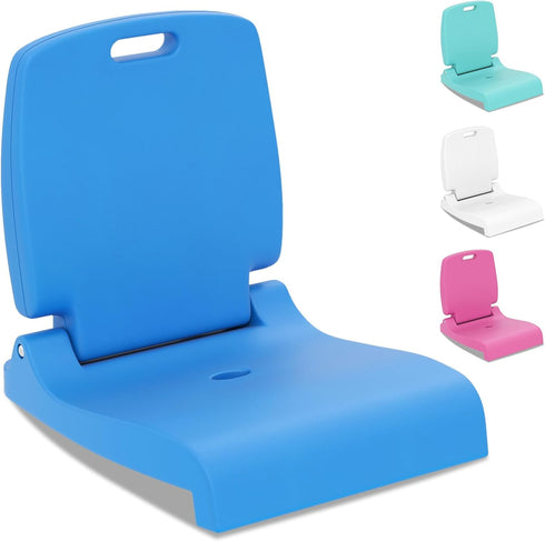 Goplus Poolside Chair for Edge of Pool, Foldable Portable Flip Seat w/Back