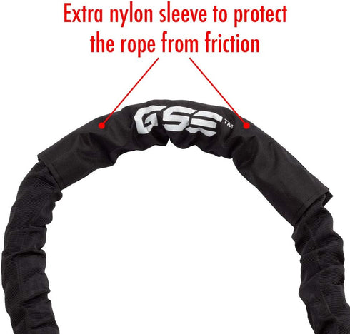30,40,50 GSE Games & Sports Expert Gym Battle Rope, Heavy-Duty Workout Ropes for Indoor & Outdoor Workout, Exercise