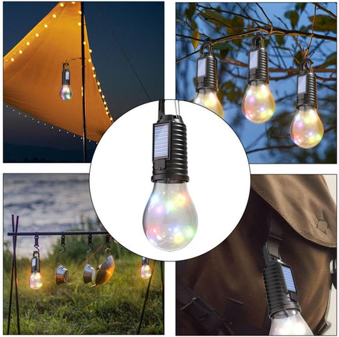 Generic Light,3 Bulb,for Solar Rechargeable Hooked Camping Light Modes Adjustable LED Solar Camping Lights,Portable