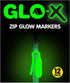 Pack 12 Zips/4 Round/4 GLO-X Campers Essential Glow - Powerful Glow in The Dark Camping Accessories for Tent Campers