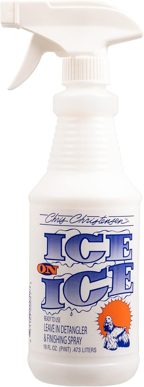 Ice on Ice Detangler and Finishing Dog Spray by Chris Christensen, 16 oz, All Coat Types