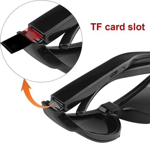 1080P Dpofirs Camera Sunglasses, Anti Shake Wide Angle Lens Sports Action Camera Glasses, for First Person Perspective