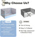 HQ4US 4LEGS 22''x 22'' Seamless, Dog Litter Box, Pee Pad Holder Foldable, Indoor Dog Potty Tray for Medium Dogs, High