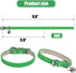 XXS Teacup Dog Collar, Green Adjustable Collar for Small Dogs and Cats, 3/8 inch Width