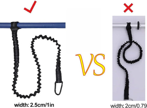 Paddle Leash Kayak Paddle Holder Tool Lanyard - 2 Pack Stretchable Paddle Strap with Carabiner for Fishing