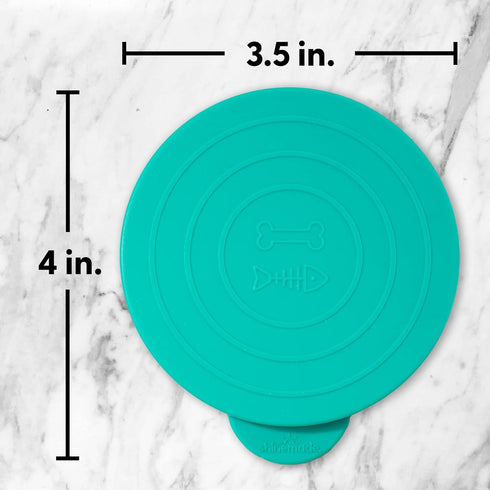 Pet Food Lids - Aqua Saltwater 2 Pack, Bone Appetit Wet Food Can Covers